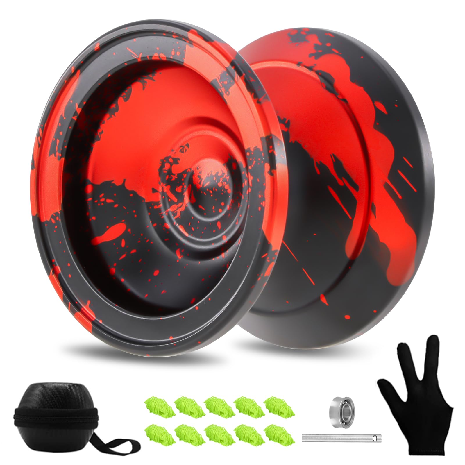FETESNICE unresponsive Yoyo for Professional Players, Aluminum Metal Yo Yo with Gift Responsive Bearing for Beginners. Yoyo for Kids and Adults