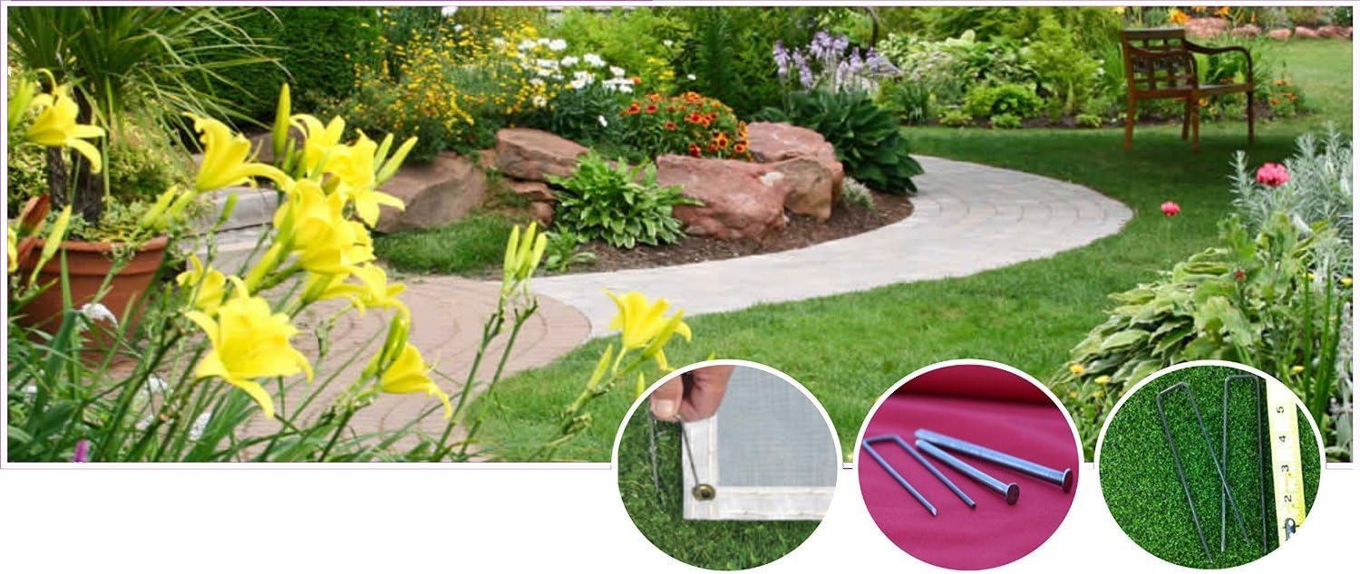 Ashman Garden Landscape Staples Stakes Pins SOD Staples for Weed Barrier Fabric, Ground Cover, Garden Hose, Lawn Drippers, Drip Irrigation Tubing, 200 Count Heavy Duty & Anti Rust : Garden & Outdoor