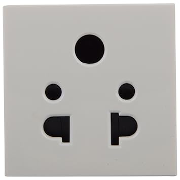 Legrand Myrius Polycarbonate 6A 5 Pin Multi Socket 2 m WH 673044 (White, Standard Size)