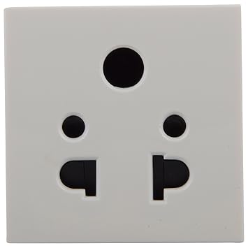 Legrand Myrius Polycarbonate 6A 5 Pin Multi Socket 2 m WH 673044 (White, Standard Size)