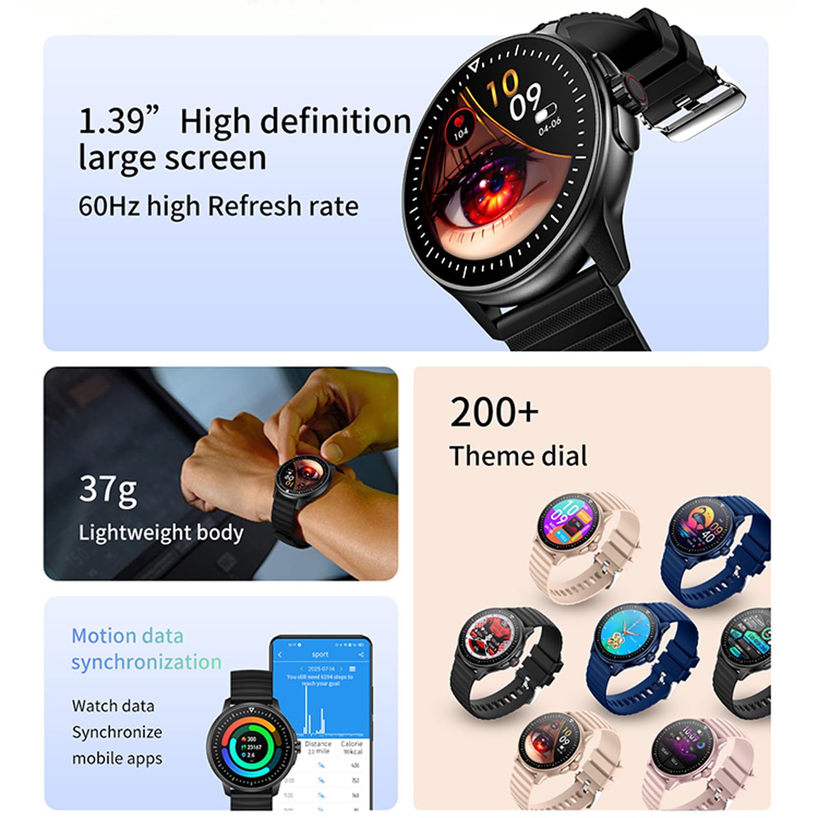 Smart Watch for Men Women with Bluetooth Call, HD Fitness Activity Tracker with 111 Sport Modes,Voice Assistant IP67 Waterproof Smartwatch with Blood Pressure Sleep Monitor for Android and iPhone