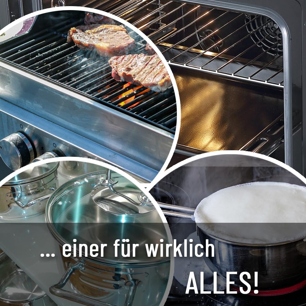 GRILLOMAT | ökologischer Backofen- und Grillreiniger | 2 x 500 ml Flasche | ultrastarkes Gel gegen Fett, Öl und Eingebranntes | Profi-Reiniger für Backofen, Grill, Pfannen, Beefer & Mikrowelle 5