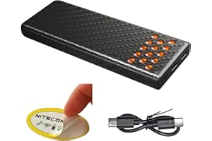 Nitecore Carbo 10000 Gen2 10000mAh Power Bank, 30W Fast Charging Ultra-Light Carbon Fiber, Dual USB-C, IPX8 Waterproof, Impac