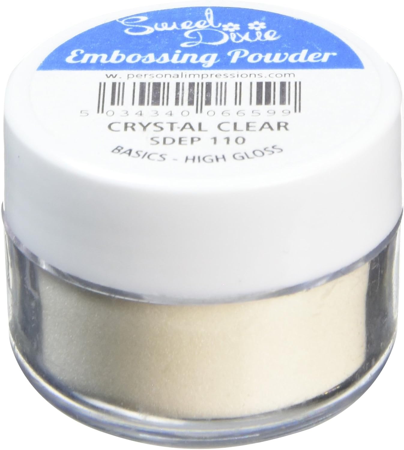 Sweet Dixie Embossing Powder Crystal Clear High Gloss, Synthetic Material, 4 x 4 x 3 cm