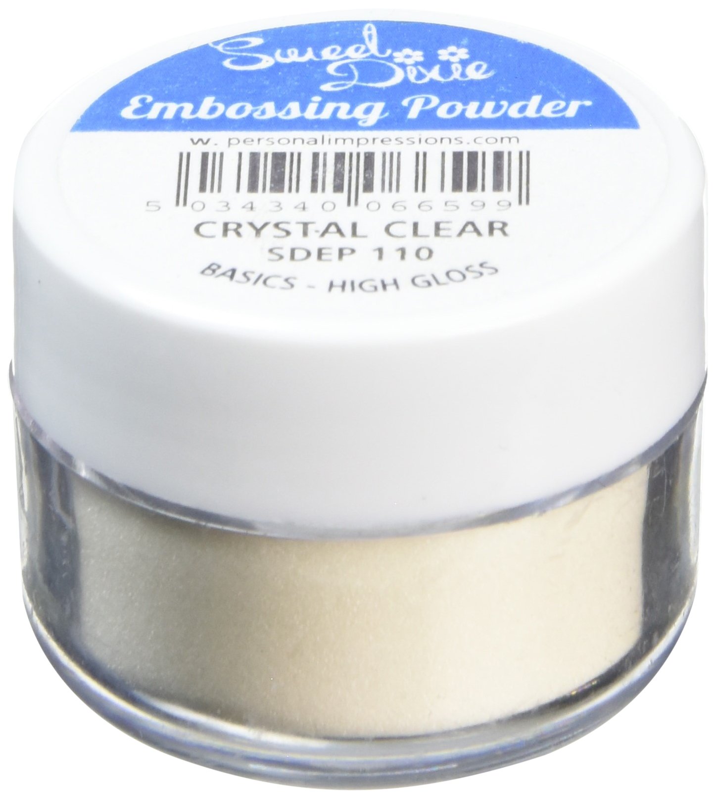 Sweet Dixie Embossing Powder Crystal Clear High Gloss, Synthetic Material, 4 x 4 x 3 cm