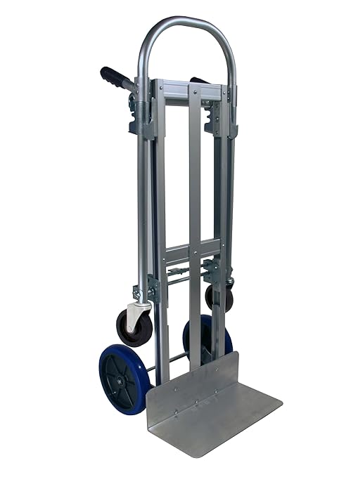 RWM Casters Aluminum Convertible Hand Truck with Loop Handle and