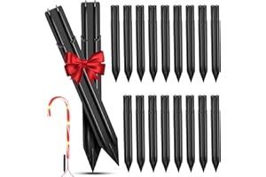 NNG 36PCS 0.6x6.05'' Replacement Stakes for Christmas Candy Cane Lights Plastic Pathway Light Spikes,Christmas Light Spike Replacer for Outdoor Candy Cane Lights Use on Path Walkway Lawn Garden