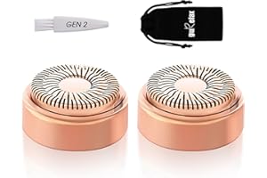 Gurelax Gen 2 Replacement Heads for Flawless Facial Hair Remover, 18k Gold Replacement Blades for Finishing Touch Flawless Hair Removal(2PCS)