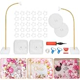 TKVAZK Balloon Arch Kit, Bendable 8FT and 6FT Half Balloon Arch Stand | Balloon Arch with Base and Manual Pump, Ballon Arch Stand for Birthday Wedding Baby Shower Holiday Graduation Party(GOLDEN)