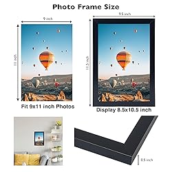 JCJMY 9x11 Picture Frame Set of 6 Black for Wall