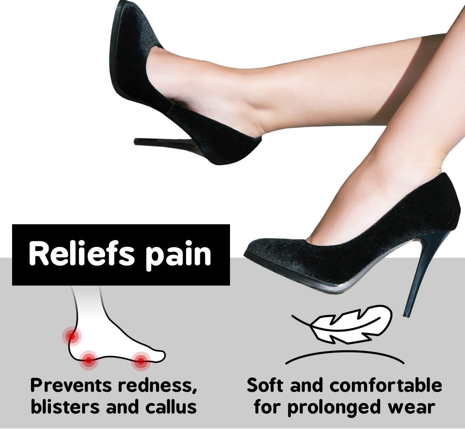 20 Pack Back of Heel and Ball of Foot Cushions, Heel Inserts, Water and Sweat Resistant: Health & Personal Care