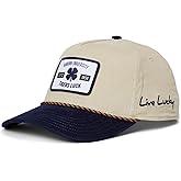 Black Clover Standard Auburn Legacy Adjustable Snapback Hat, Natural/Navy/Corduroy with Rope HD Patch