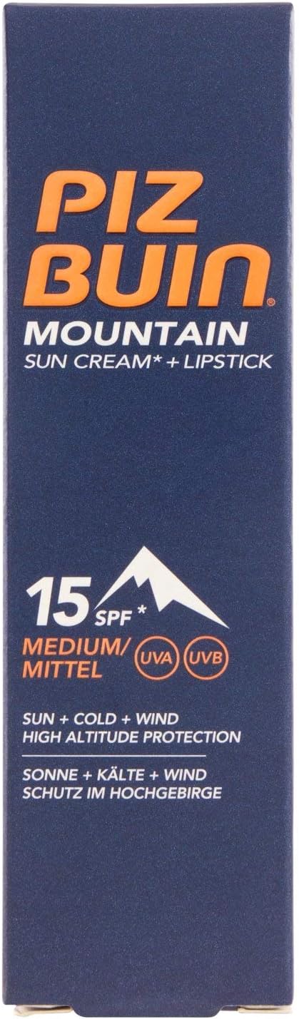 Piz Buin Mountain Sun Cream with SPF 15 Lipstick 22.3ml