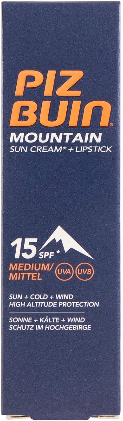 Piz Buin Mountain Sun Cream with SPF 15 Lipstick 22.3ml
