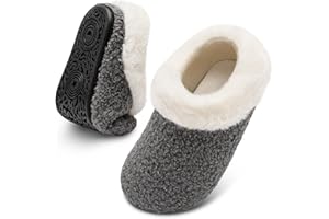 FEETCITY Toddler Slippers for Girls Boys Toddler Slip On Shoes Kids House Shoes Infant Barefoot Shoes Lightweight Warm Walking Shoes for Indoor