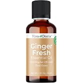 Viva Doria Fresh Ginger Essential Oil, Food Grade, 30 mL (1 Fluid Ounce) | 100% Pure Natural, Fresh Ginger Essential Oil, Undiluted, for Aromatherapy