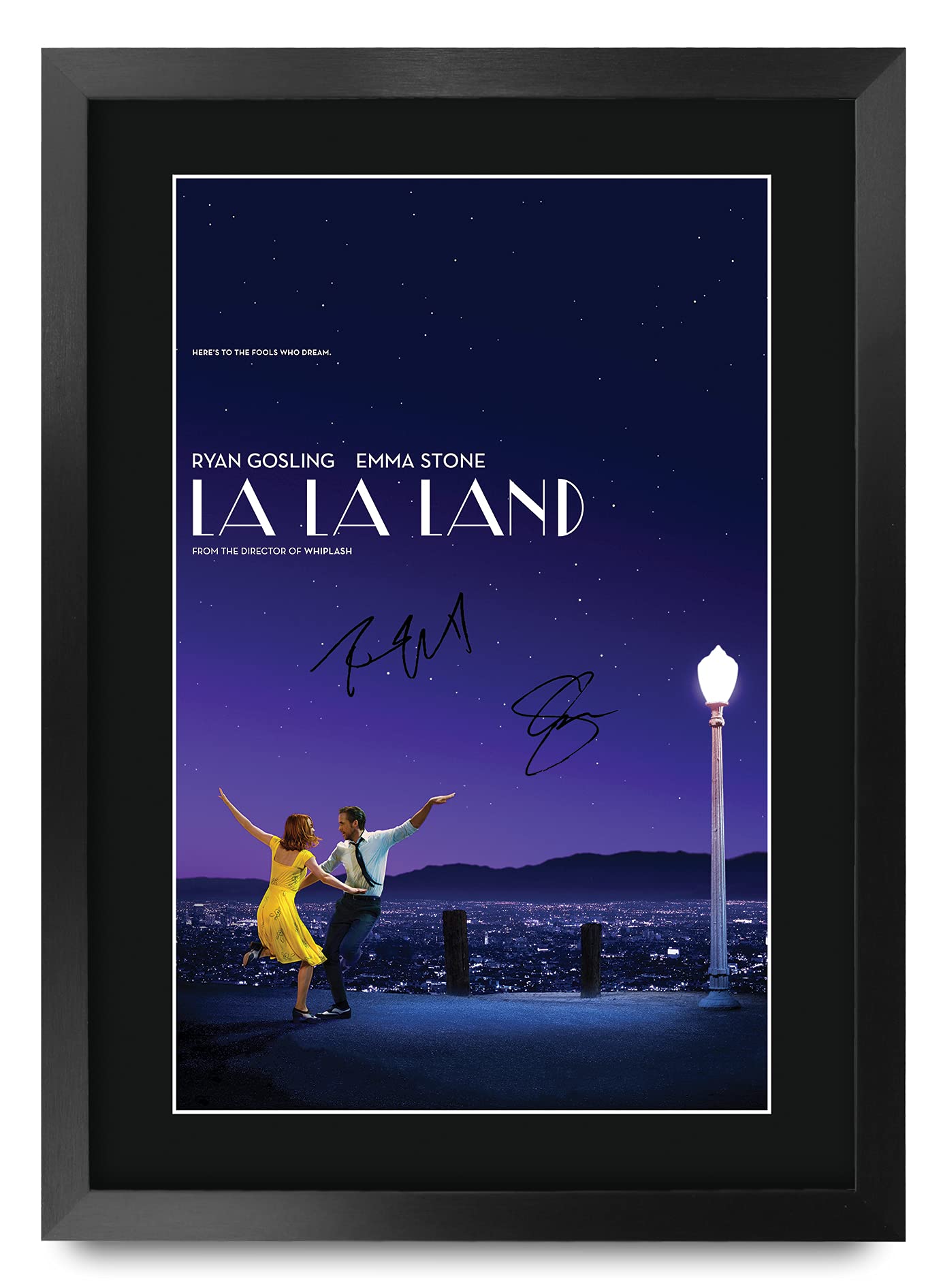 HWC Trading La La Land Gifts Printed Signed Autograph Picture for Movie Memorabilia Fans - A3 Framed