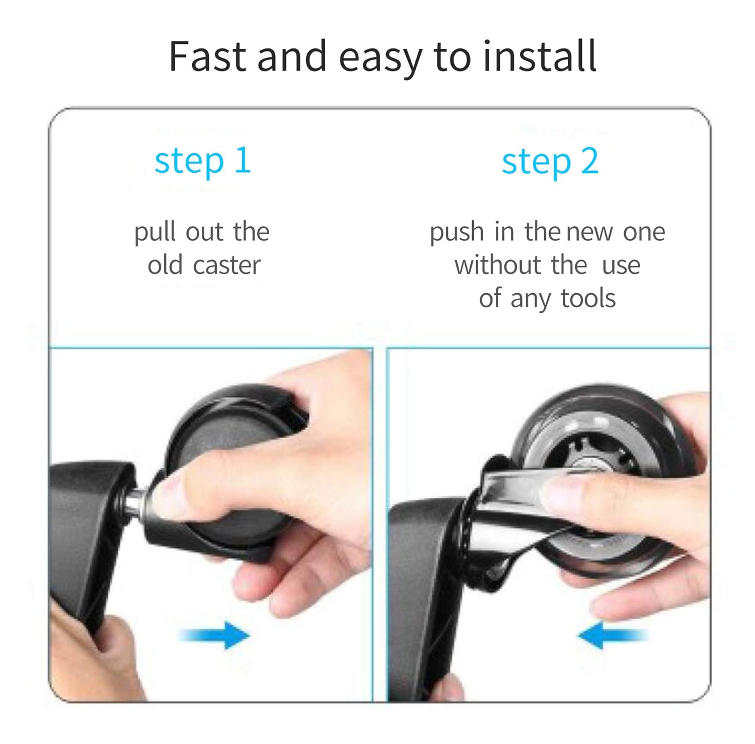 Salon Trolley Cart Chair Caster Wheels (Set Of 4), Hair-free Rolling Casters for Stool Chair, Hair Stylist Color Table Tray, Spa Beauty Furniture Equipment: Beauty