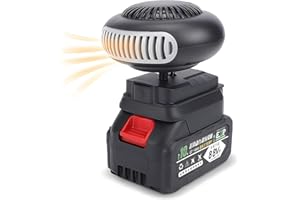 Vikye Battery Powered Space Heater, 12000mAh 170W Portable Rechargeable Heater with 2 USB Outputs, Portable Car Defogger for 