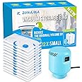 Z ZONAMA Vacuum Storage Bags with Electric Air Pump,12 Pack Small Size (24" x 16") Space Saver Bag for Clothes, Mattress, Blanket, Duvets, Pillows, Comforters, Quilt, Travel, Moving