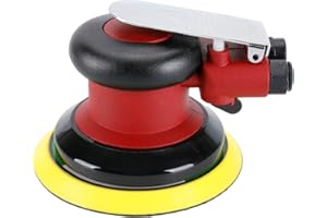 ASABOCAI Professional Air Random Orbital Palm Sander, Heavy Duty Dual Action Pneumatic Sander with 1pc Backing Plate (5 inch)