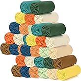Kinlop 40 Packs Fleece Blanket Bulk 60 x 50 Inch Soft Lightweight Fleece Cozy Blanket Warm Throw Plush Pet Throw for Bed Couch Sofa Home Office Wedding Gifts Travel Camping(Multicolored,40 Packs)