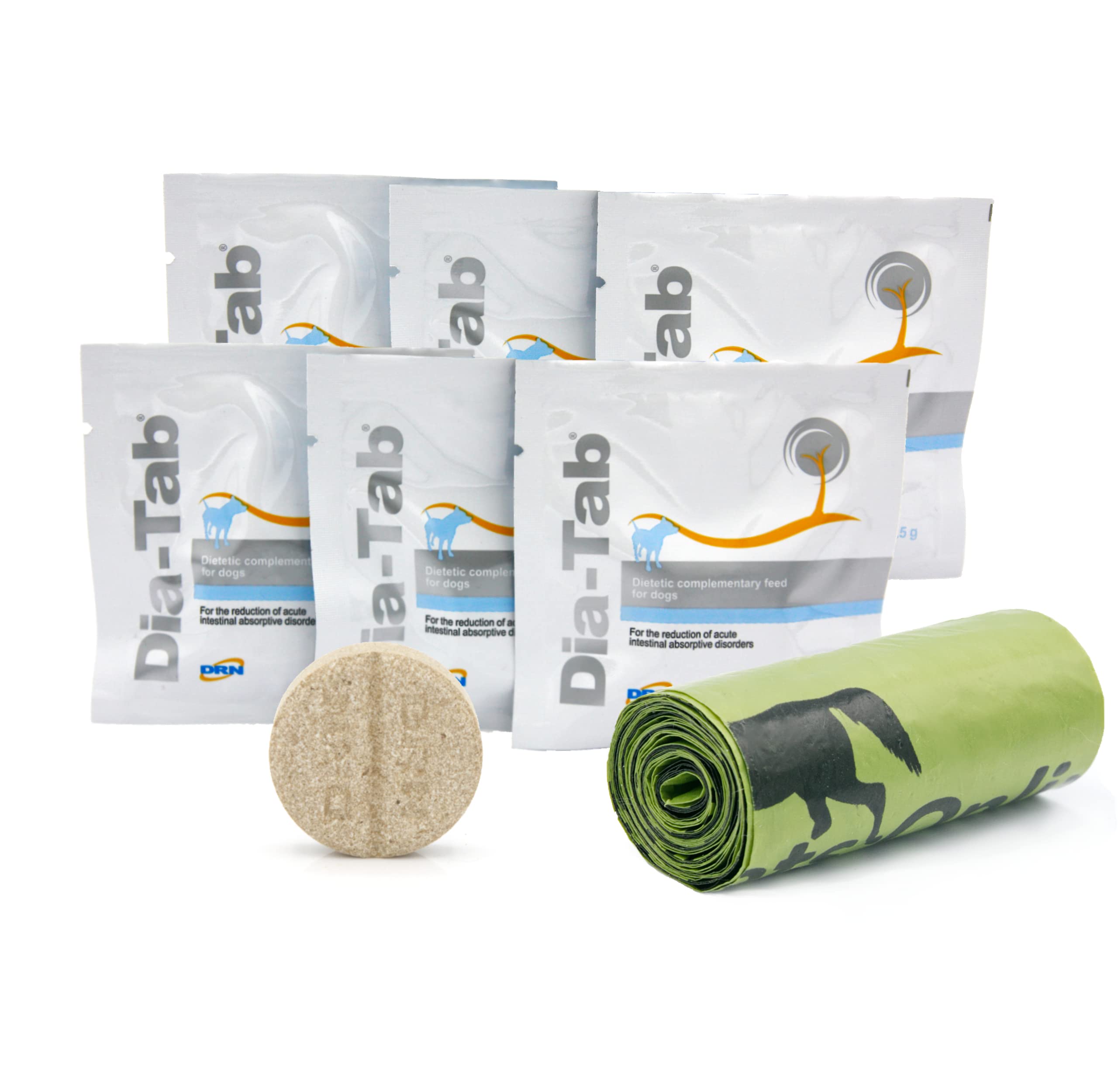 Dia-Tab Diarrhoea Tablets For Dogs - Effective Chewable Pet Medicine for Dogs and Cats (6 pack)