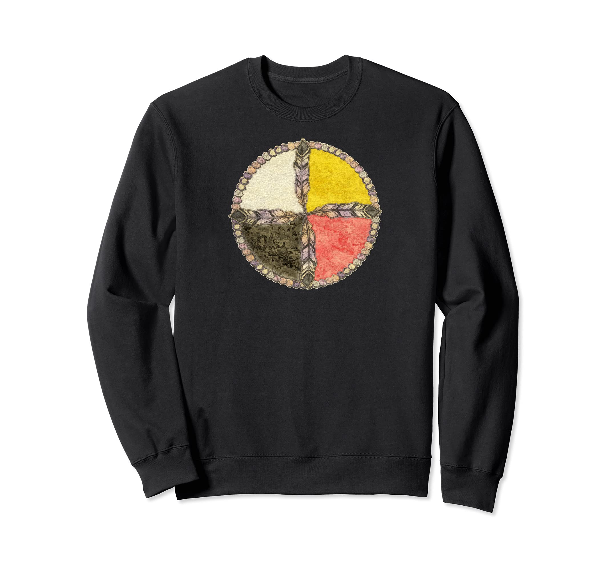 Native Americans - Medicine Wheel Feathers 3 - Fan Fun Sweatshirt