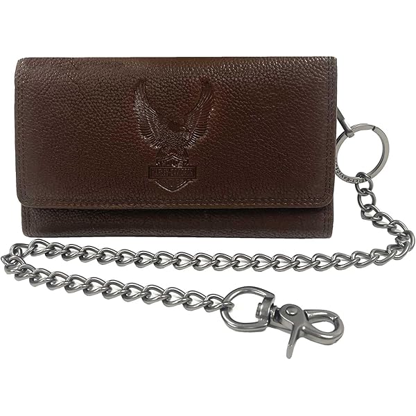 Amazon.com: Harley-Davidson Men's Ride Free Trucker Leather Wallet
