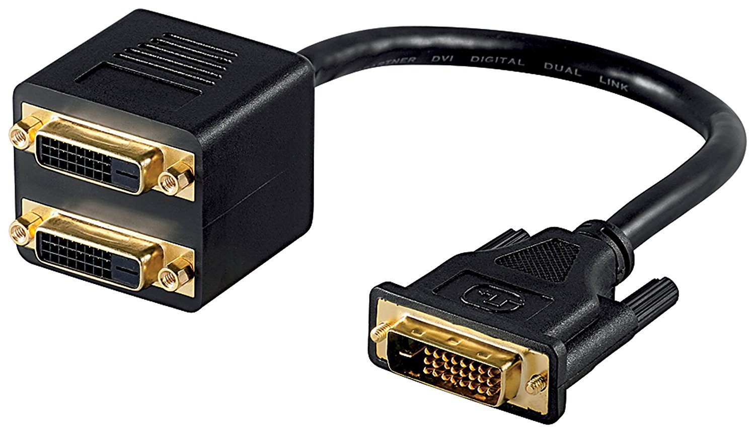 Goobay 68740 DVI Adapter Cable, Gold Plated, 0.1m Length