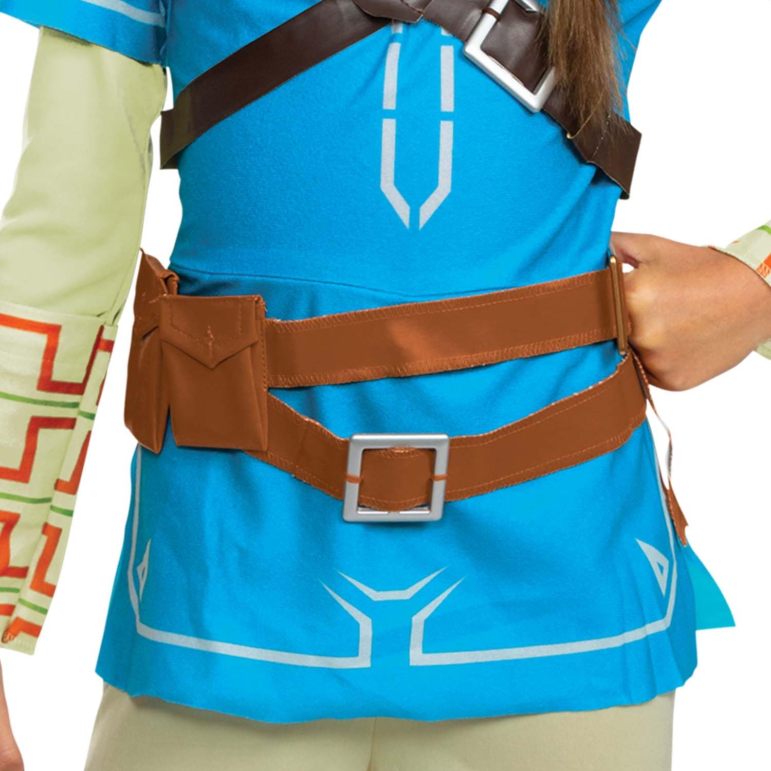 Link Breath Of The Wild Deluxe Costume, Blue, X-Large (14-16)