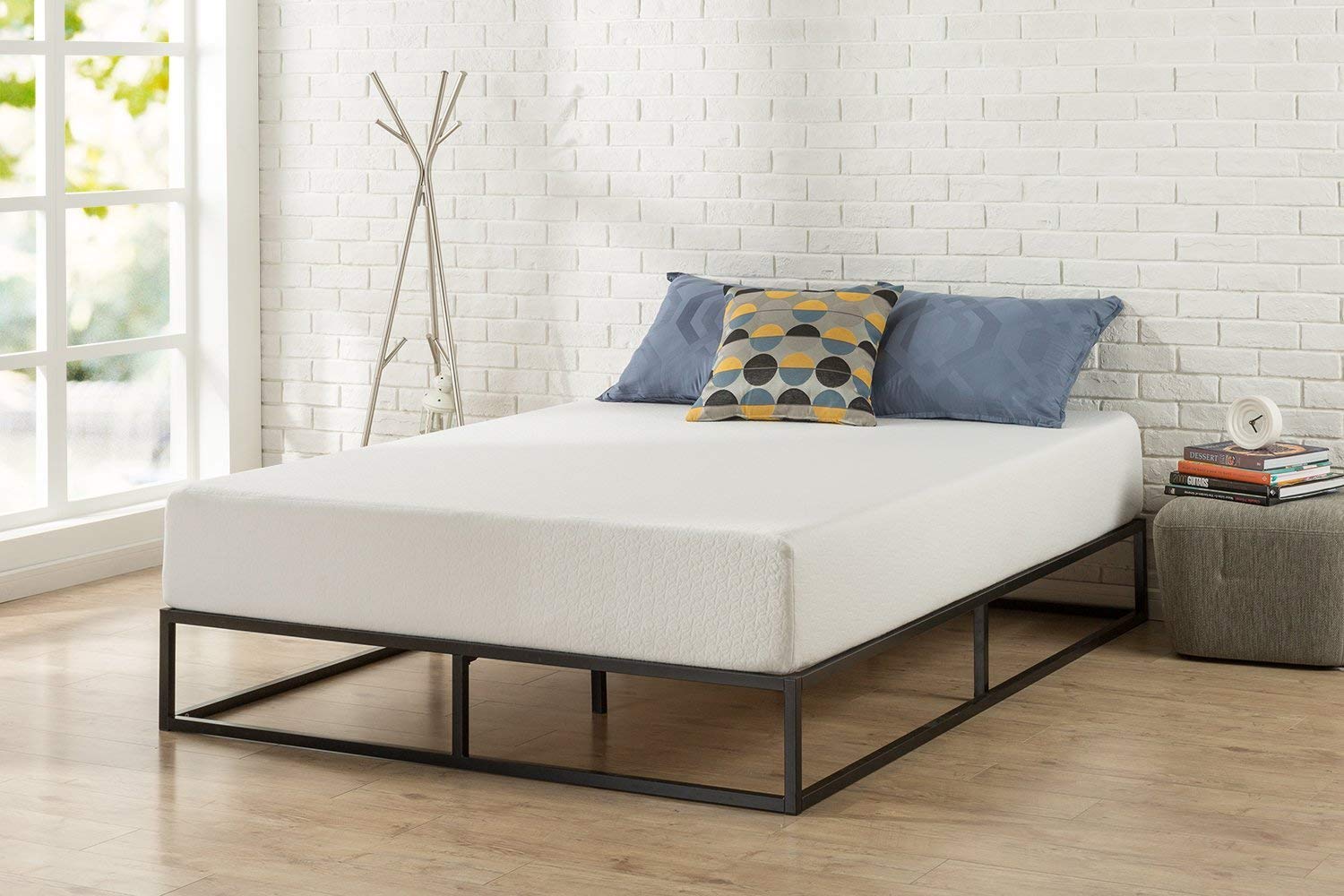 Best Full Arnav Modern Studio Platform 2000H Metal Bed Frame – Zinus