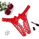 Avidlove Lace Panties for Women Low Rise Underwear Briefs Floral Lace Thong Panties with Bow 1-4 Pack