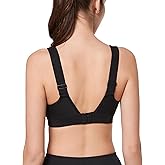 Yvette Supportive Adjustable Sports Bras for Women High Impact Molded Cup Sports Bra Large Bust Wireless Running