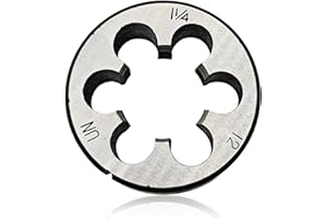 Lzcdelyxiao 1-1/4"-12 Die, 1 1/4"-12 Round Threading Die, Right Hand, UNF, Nominal Diameter 1 1/4", TPI Thread Per Inch 12 Fin Thread, Tolerance Grade 2B, High Speed