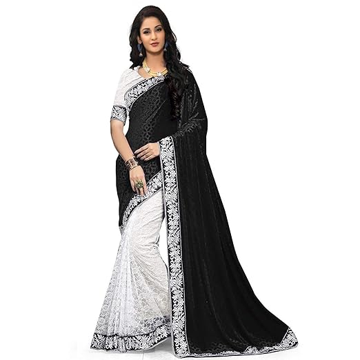 velvet with blouse piece Saree