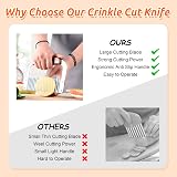 MOACC Crinkle Cutter Stainless Steel Potato Chip Slicer with Wooden Handle Set view 5