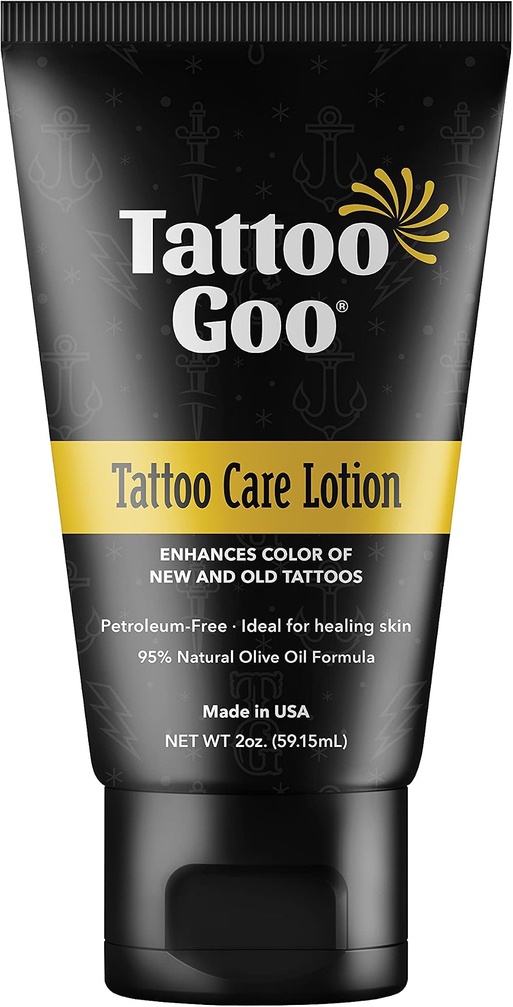 Tattoo Goo Aftercare Lotion 60ml Vegan Moisturiser for New & Healed Ink