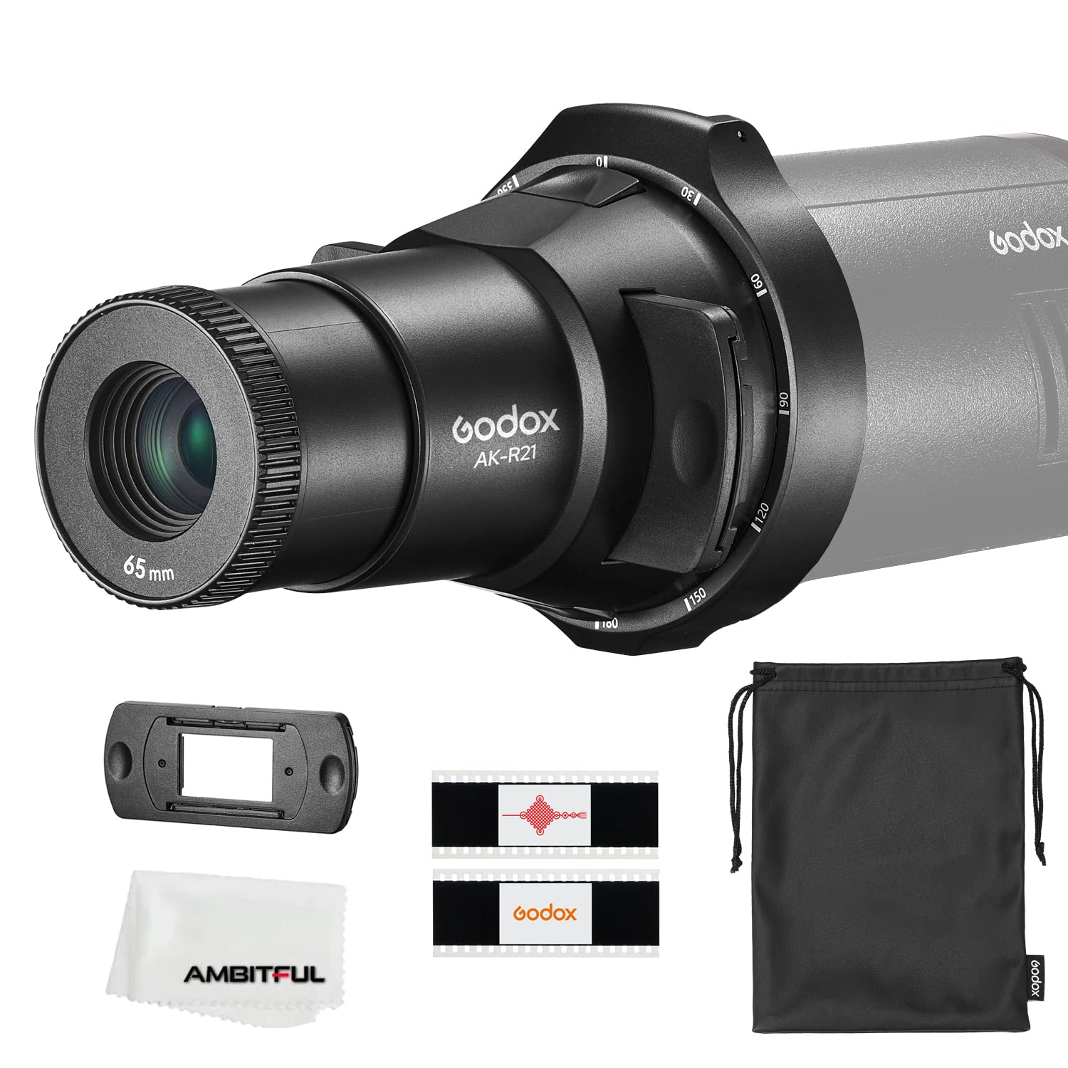 Godox AK-R21 Speedlite Projector Flash Split Focalize Conical Snoot Optical Condenser for Godox V1 AD100PRO H200R AD200