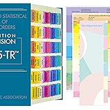 Index Tabs for DSM-5-TR, 94 Printed DSM-V-TR Tabs and 18 Blank Tab Stickers, with Alignment Card and Abbreviation Description