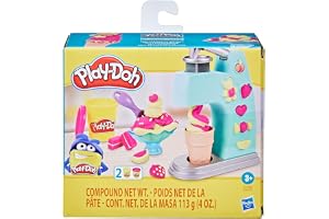 Play-Doh, Massinha de Modelar Infantil, Mini Sorveteria Divertida - Conjunto de Brinquedo com Acessórios e 2 Potes - A partir de 3 Anos