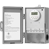 DEWENWILS Pool Pump Timer, Digital Timer Box, 2HP 40A 120-277 VAC, 7-Day 20 ON/Off Programmable Timer Switch for Water Heater, Pool Pump, SPA, Motor, ETL Listed Gray