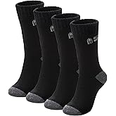 LENZI Merino Wool Hiking Socks – 2 Pairs Crew, Thermal Cushioned, Moisture-Wicking, Itch-Free for Men & Women