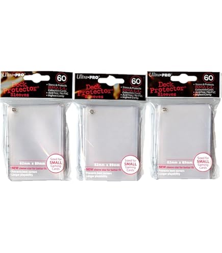 Amazon.com: Ultra Pro Card Supplies YuGiOh Sized Deck Protector Sleeves  White 60 Count x3 : Toys & Games