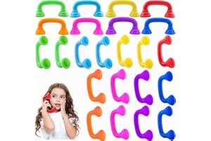 Cagemoga 24 Pieces Whisper Reading Phones Auditory Feedback Reading Phones for Kids Improves Reading Fluency Pronunciation Accuracy and Speech Therapy, 8 Colors
