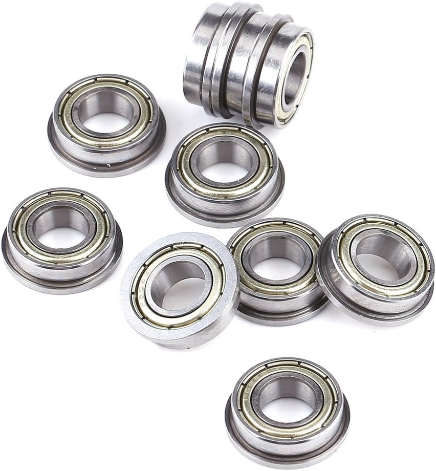F688ZZ Motor Flanged Radial Ball Bearing, Double Shielded Steel Flange, Miniature Size 8x16x5mm (10 Pcs) - Image 5