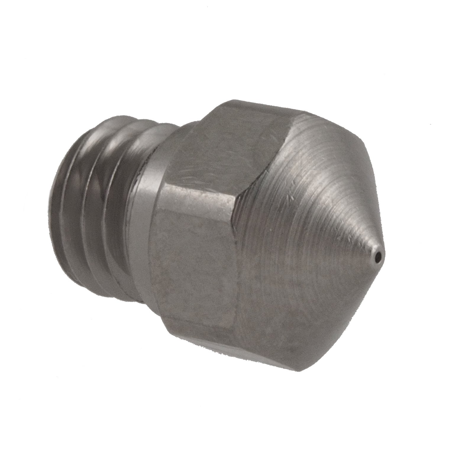 Micro-Swiss HW-NOZ-MK10-04 Plated Brass Wear Resistant Nozzles, 1.75 mm, MK10 (Flash Forge/Dremel/Wanhao) 0.4 mm, Bright Nickel