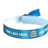 HDHYWRIS 30/100/1000pcs Custom Cloth Wristbands,Sublimation Printed Satin Personalized Colored Event Wristband,Bulk Wrist Band Festival Party Concert VIP Admission