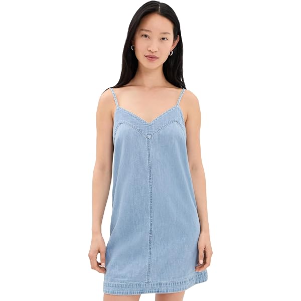 amanda uprichard denim mini dress Regency Dress | Square Neck Denim Mini Dress