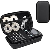 SUPVAN E11 Label Maker Genuine Portable Storage Case, Black | Waterproof, Shockproof &amp; Scratch Resistant, for E11 Label Maker &amp; Tapes, Elastic Band &amp; Mesh Pocket for Organized Storage